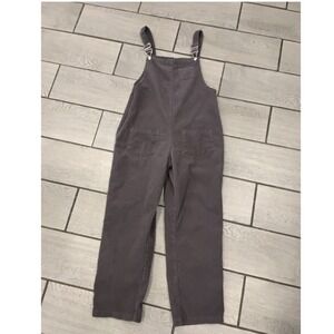 Women's Shanqyan Corduroy Overalls – Charcoal Gray 100% Cotton Adjustable Straps